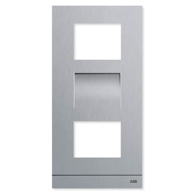 ABB-Welcome IP Video Outdoor Station Frame, Stainless Steel, 3 Modules